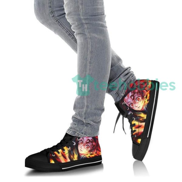 kamado high top shoes custom demon slayer anime with fire 5 osTv9 600x600px Kamado High Top Shoes Custom Demon Slayer Anime With Fire
