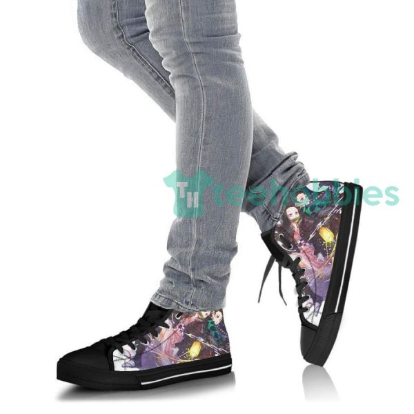 kamado vs nezuko high top shoes custom demon slayer anime 5 F9XEa 600x600px Kamado vs Nezuko High Top Shoes Custom Demon Slayer Anime