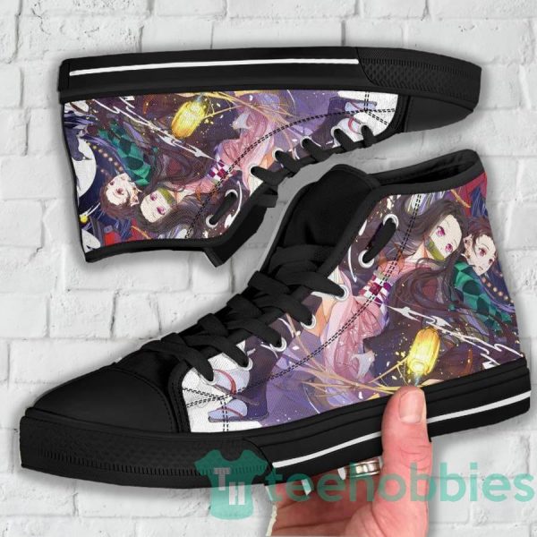 kamado vs nezuko high top shoes custom demon slayer anime 6 8XRkf 600x600px Kamado vs Nezuko High Top Shoes Custom Demon Slayer Anime