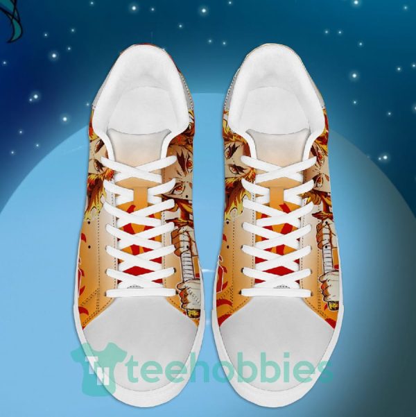 kyojuro rengoku custom demon slayer anime skate shoes for anime fans 3 OB7CK 600x601px Kyojuro Rengoku Custom Demon Slayer Anime Skate Shoes For Anime Fans