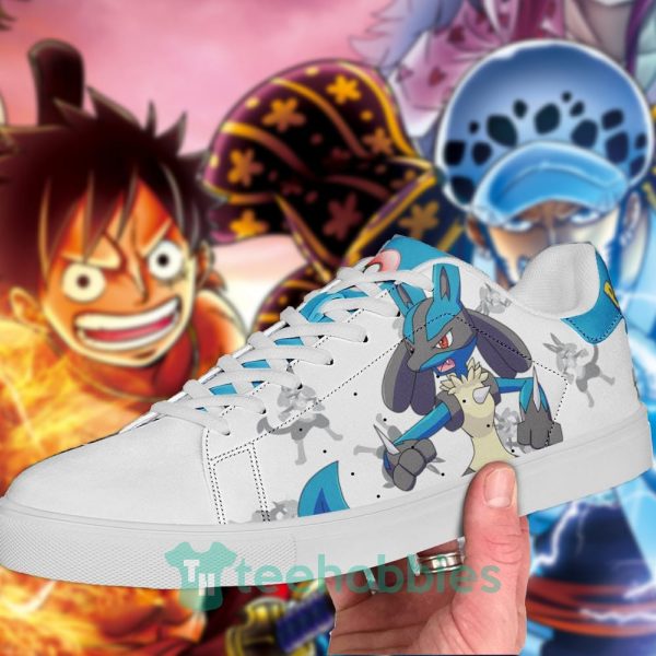 lucario pokemon custom anime skate shoes for men and women 2 BMU1D 600x600px Lucario Pokemon Custom Anime Skate Shoes For Men And Women