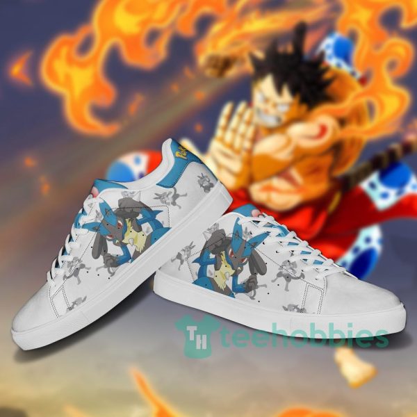 lucario pokemon custom anime skate shoes for men and women 3 V29P0 600x600px Lucario Pokemon Custom Anime Skate Shoes For Men And Women