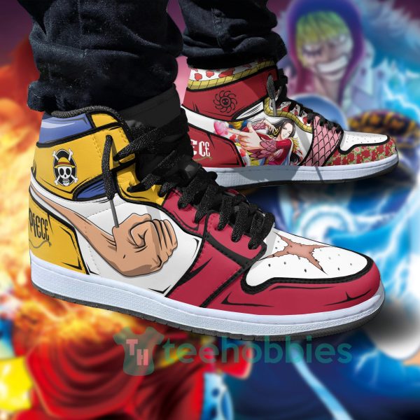 luffy and boa hancock anime custom one piece air jordan hoghtop shoes 4 kg05Z 600x600px Luffy And Boa Hancock Anime Custom One Piece Air Jordan Hoghtop Shoes