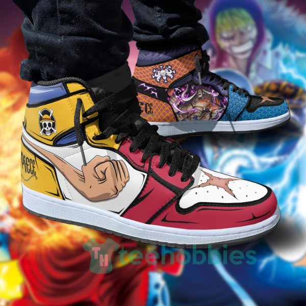 luffy and kaido anime custom one piece air jordan hoghtop shoes 4 iTGP1 600x600px Luffy And Kaido Anime Custom One Piece Air Jordan Hoghtop Shoes