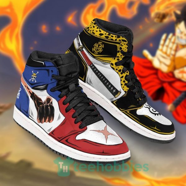 luffy and law anime custom one piece air jordan hoghtop shoes 1 106fs 600x600px Luffy And Law Anime Custom One Piece Air Jordan Hoghtop Shoes