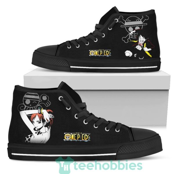 luffy and nami custom one piece anime fans high top shoes 1 MTEqG 600x600px Luffy and Nami Custom One Piece Anime Fans High Top Shoes