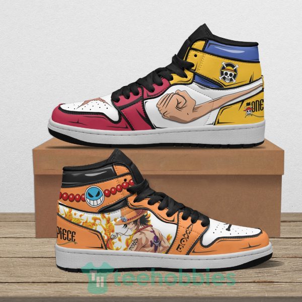 luffy and portgas d ace anime custom one piece air jordan hoghtop shoes 1 gRRu3 600x600px Luffy And Portgas D Ace Anime Custom One Piece Air Jordan Hoghtop Shoes