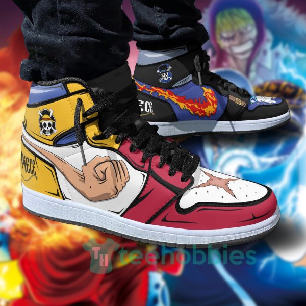 luffy and sabo anime custom one piece air jordan hoghtop shoes 3 Kk7F9 600x600px Luffy And Sabo Anime Custom One Piece Air Jordan Hoghtop Shoes
