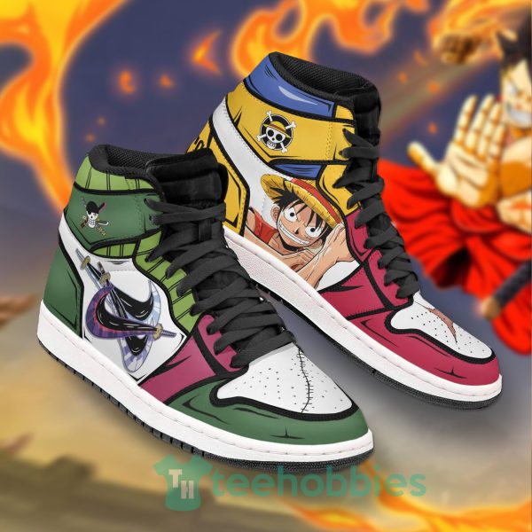 luffy and zoro custom one piece air jordan hoghtop shoes anime 2 W1byL 600x600px Luffy And Zoro Custom One Piece Air Jordan Hoghtop Shoes Anime