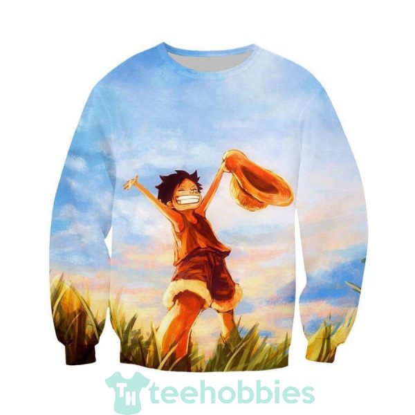 luffy celebrating anime lover one piece 3d sweatshirt 1 dEvAs 600x600px Luffy Celebrating Anime Lover One Piece 3D Sweatshirt