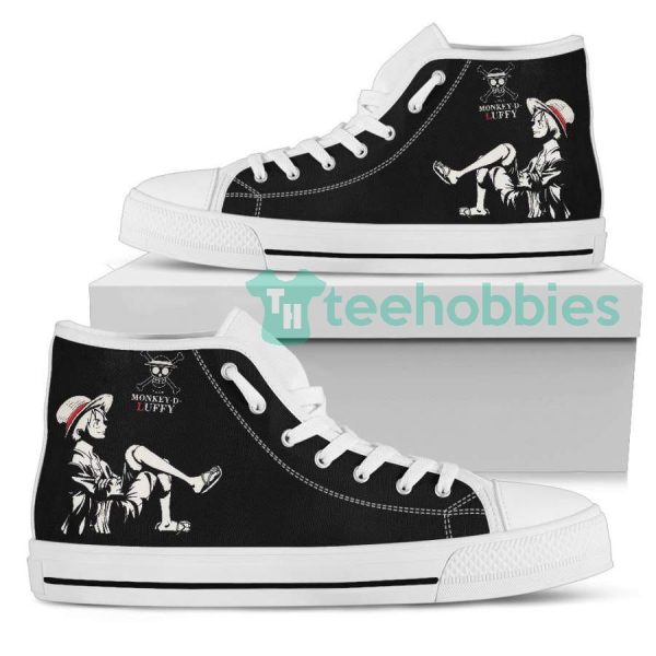luffy custom one piece anime fans black high top shoes 2 KG0G9 600x600px Luffy Custom One Piece Anime Fans Black High Top Shoes