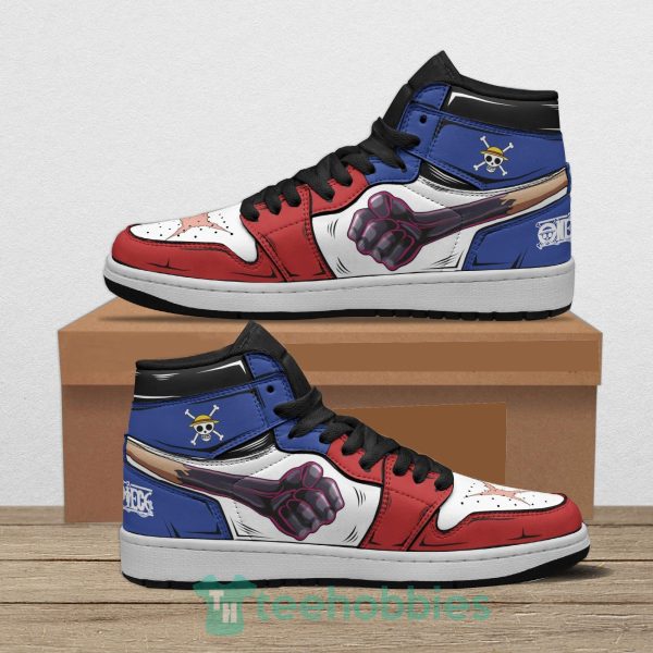 monkey d luffy anime custom one piece air jordan hoghtop shoes 1 Urt14 600x600px Monkey D Luffy Anime Custom One Piece Air Jordan Hoghtop Shoes