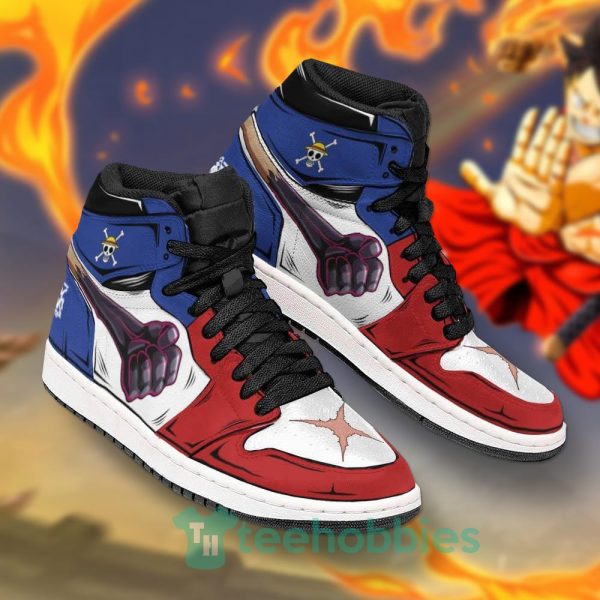 monkey d luffy anime custom one piece air jordan hoghtop shoes 2 xU2YQ 600x600px Monkey D Luffy Anime Custom One Piece Air Jordan Hoghtop Shoes