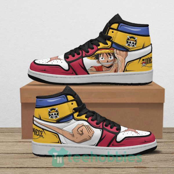 monkey d luffy anime lover custom one piece air jordan hoghtop shoes 1 ciMDN 600x600px Monkey D Luffy Anime Lover Custom One Piece Air Jordan Hoghtop Shoes