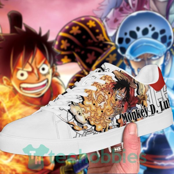 monkey d luffy custom anime one piece fans skate shoes 2 CMsqy 600x600px Monkey D Luffy Custom Anime One Piece Fans Skate Shoes