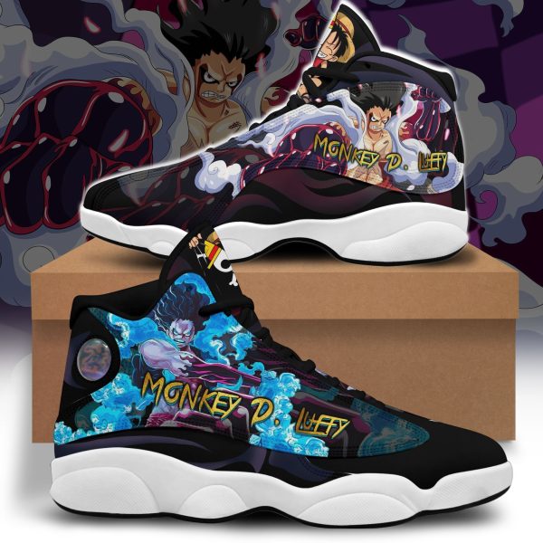 Monkey D Luffy One Piece Air Jordan 13 Shoes - Men's Air Jordan 13 - Black