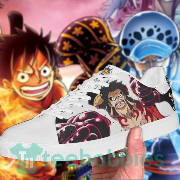 monkey d luffy one piece fans custom anime skate shoes 4 nUula 600x600px Monkey D Luffy One Piece Fans Custom Anime Skate Shoes