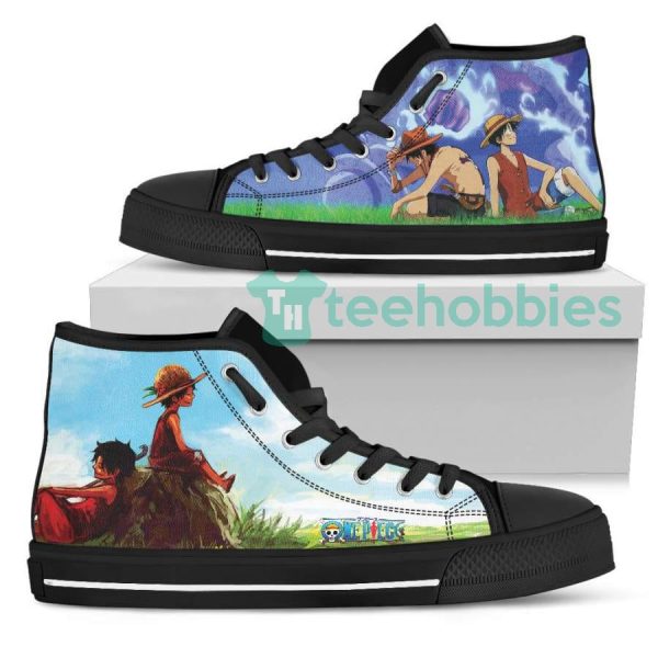 monkey d. luffy and sabo high top shoes custom one piece anime fans 3 AHtSz 600x600px Monkey D. Luffy And Sabo High Top Shoes Custom One Piece Anime Fans