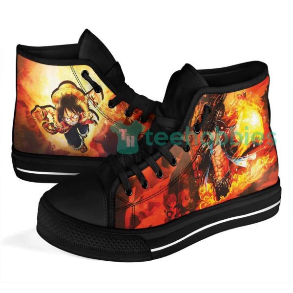 monkey d. luffy custom one piece anime fans high top shoes 5 t7hpn 600x600px Monkey D. Luffy Custom One Piece Anime Fans High Top Shoes