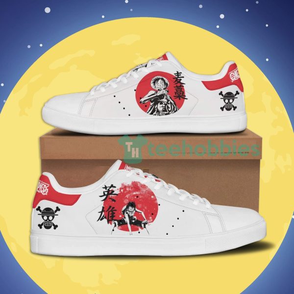 monkey d. luffy custom one piece anime skate shoes for anime fans 1 QBXfs 600x600px Monkey D. Luffy Custom One Piece Anime Skate Shoes For Anime Fans
