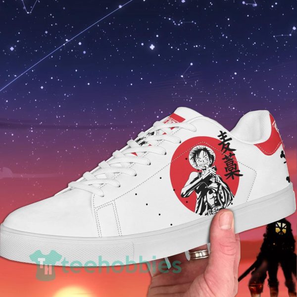 monkey d. luffy custom one piece anime skate shoes for anime fans 2 vqqCL 600x600px Monkey D. Luffy Custom One Piece Anime Skate Shoes For Anime Fans