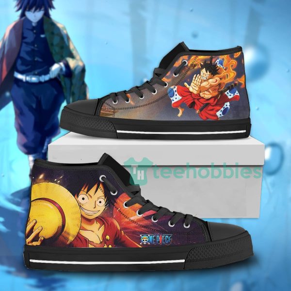 monkey d. luffy fire custom one piece anime high top shoes 2 lBjG8 600x600px Monkey D. Luffy Fire Custom One Piece Anime High Top Shoes
