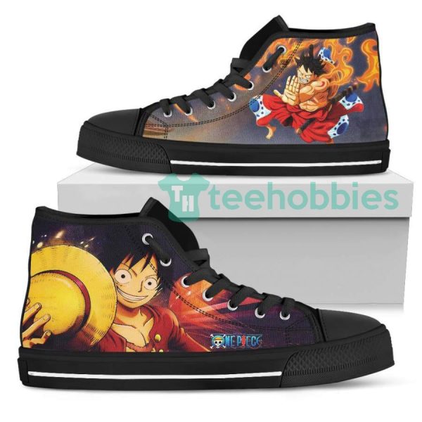 monkey d. luffy fire custom one piece anime high top shoes 3 QT8yZ 600x600px Monkey D. Luffy Fire Custom One Piece Anime High Top Shoes