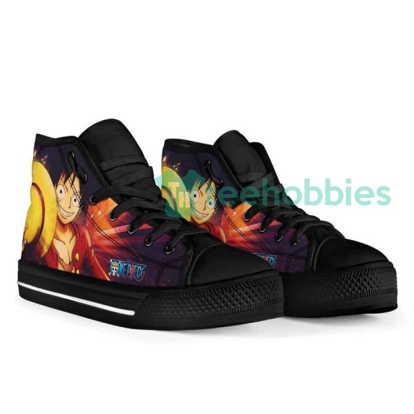 monkey d. luffy fire custom one piece anime high top shoes 4 886lB 600x600px Monkey D. Luffy Fire Custom One Piece Anime High Top Shoes