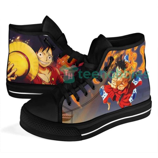 monkey d. luffy fire custom one piece anime high top shoes 5 OUDzu 600x600px Monkey D. Luffy Fire Custom One Piece Anime High Top Shoes