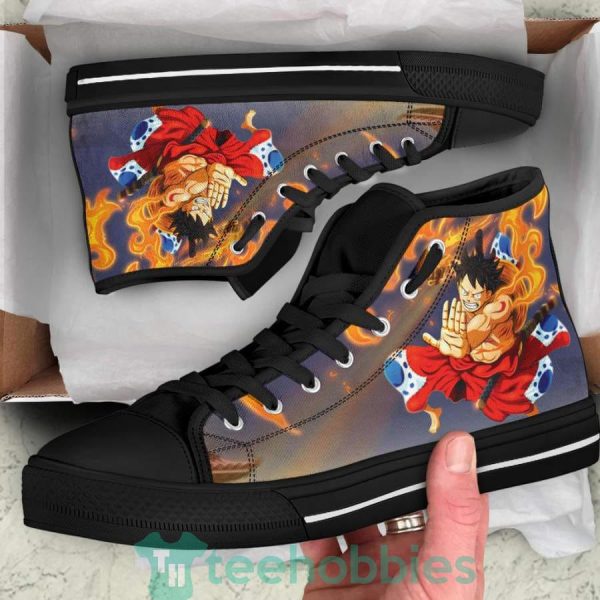 monkey d. luffy fire custom one piece anime high top shoes 7 ZZlQK 600x600px Monkey D. Luffy Fire Custom One Piece Anime High Top Shoes