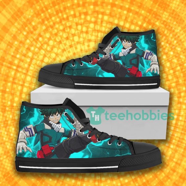 my hero academia anime midoriya high top canvas shoes 1 ObKao 600x600px My Hero Academia Anime Midoriya High Top Canvas Shoes