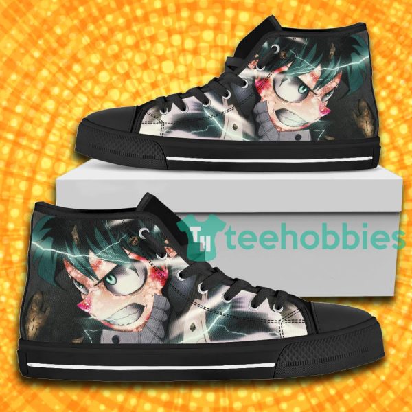 my hero academia anime midoriya lightning high top canvas shoes 2 82vHY 600x600px My Hero Academia Anime Midoriya Lightning High Top Canvas Shoes