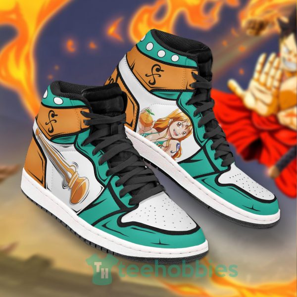 nami anime custom one piece air jordan hoghtop shoes 2 QzF8F 600x600px Nami Anime Custom One Piece Air Jordan Hoghtop Shoes