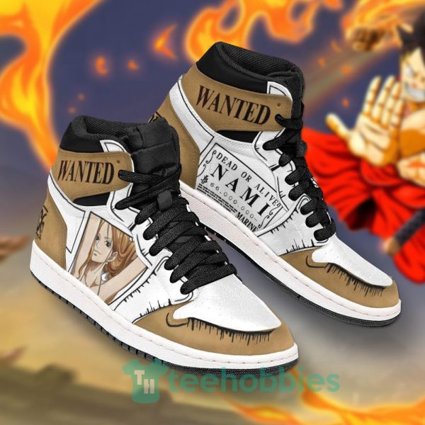 nami wanted custom one piece air jordan hoghtop shoes 2 0aKKc 600x600px Nami Wanted Custom One Piece Air Jordan Hoghtop Shoes