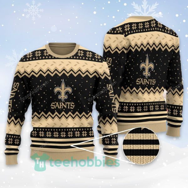 new orleans saints all over printed black christmas sweater 1 mC6zX 600x600px New Orleans Saints All Over Printed Black Christmas Sweater