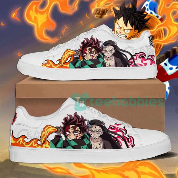 nezuko and tanjiro custom demon slayer anime skate shoes 1 WY6Tl 600x600px Nezuko And Tanjiro Custom Demon Slayer Anime Skate Shoes