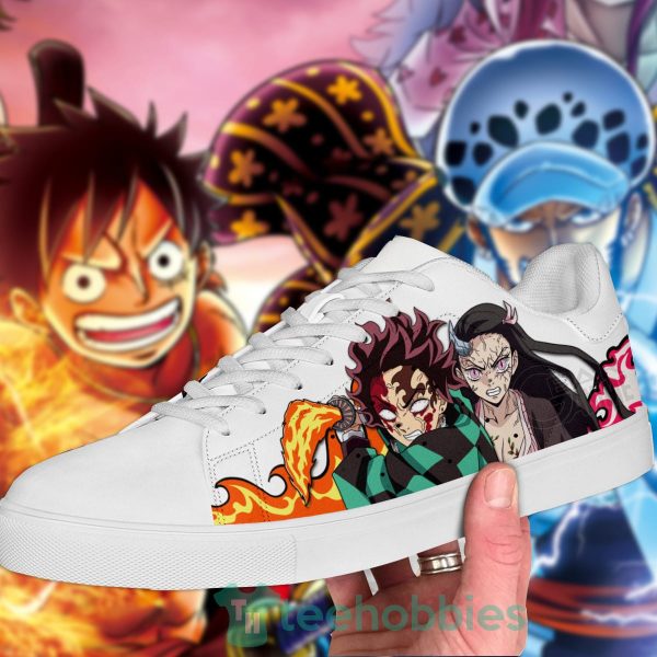 nezuko and tanjiro custom demon slayer anime skate shoes 2 EsYeR 600x600px Nezuko And Tanjiro Custom Demon Slayer Anime Skate Shoes