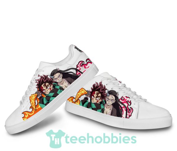 nezuko and tanjiro custom demon slayer anime skate shoes 3 Hbt34 600x512px Nezuko And Tanjiro Custom Demon Slayer Anime Skate Shoes