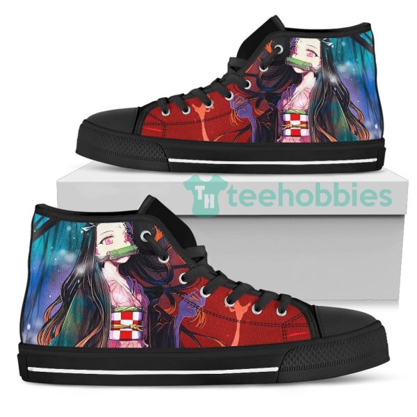 nezuko custom demon slayer anime high top shoes sneakers for anime fan 1 WFJEw 600x600px Nezuko Custom Demon Slayer Anime High Top Shoes Sneakers For Anime Fan