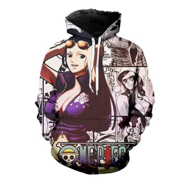 Nico Robin One Piece Anime Lover 3D Hoodie - 3D Hoodie - Purple