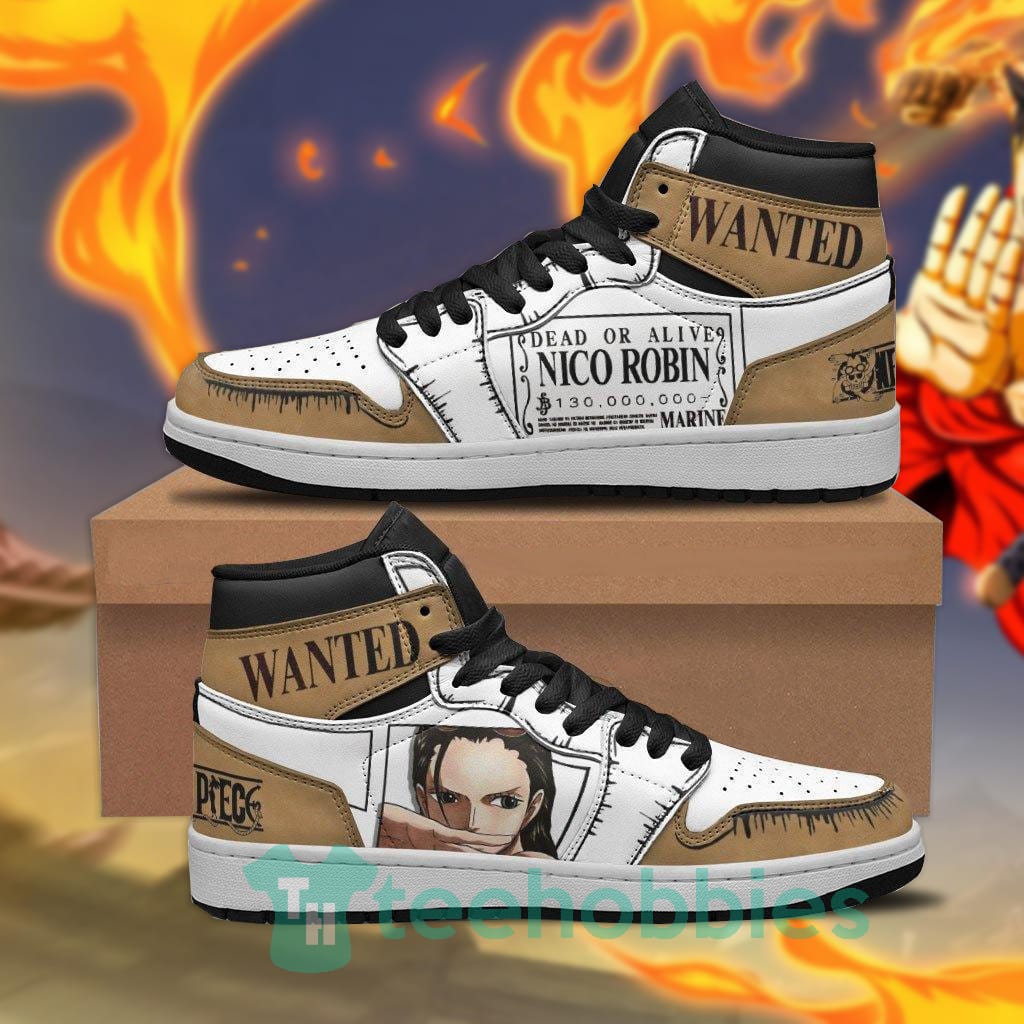 Nico Robin Wanted Custom One Piece Air Jordan Hoghtop Shoes