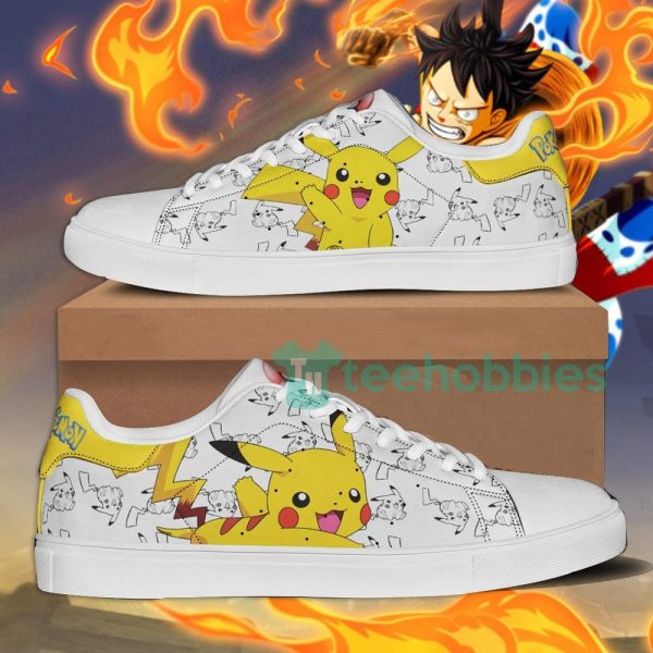 pikachu pokemon custom anime skate shoes for men and women 1 ubasq 600x600px Pikachu Pokemon Custom Anime Skate Shoes For Men And Women
