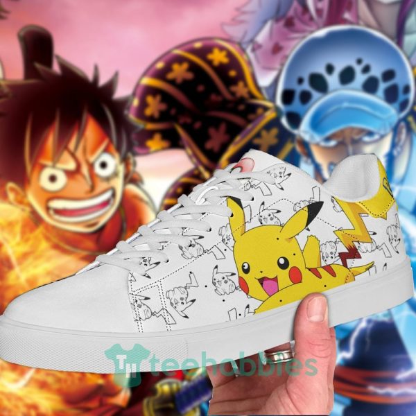 pikachu pokemon custom anime skate shoes for men and women 4 i54ka 600x600px Pikachu Pokemon Custom Anime Skate Shoes For Men And Women