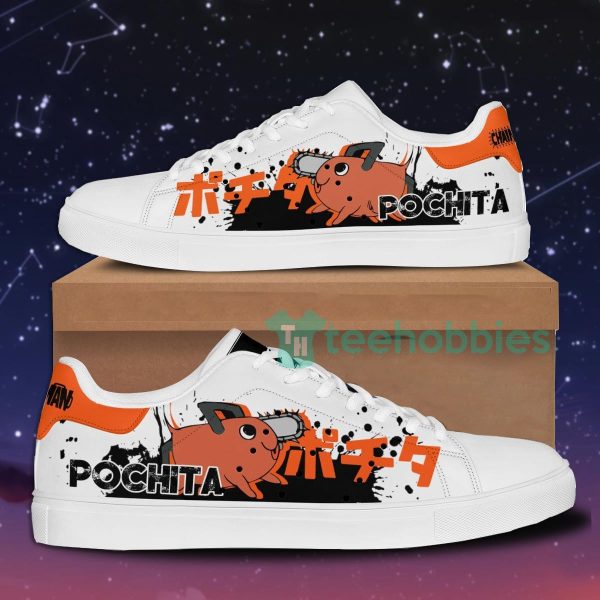 pochita custom chainsaw man anime skate shoes for men and women 1 8eExl 600x600px Pochita Custom Chainsaw Man Anime Skate Shoes For Men And Women