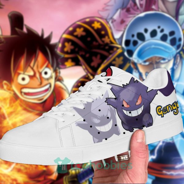 pokemon gengar custom anime skate shoes for men and women 2 qR2sc 600x600px Pokemon Gengar Custom Anime Skate Shoes For Men And Women