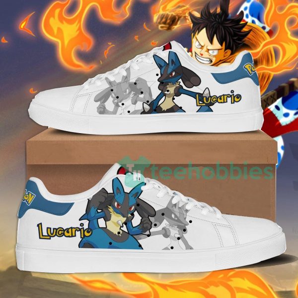 pokemon lucario custom anime skate shoes for men and women 1 9WryX 600x600px Pokemon Lucario Custom Anime Skate Shoes For Men And Women