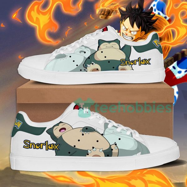 pokemon snorlax custom anime skate shoes for men and women 1 QDIhJ 600x600px Pokemon Snorlax Custom Anime Skate Shoes For Men And Women