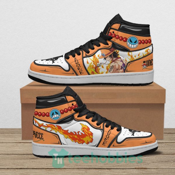 portgas d ace anime custom one piece air jordan hoghtop shoes 1 hcWRh 600x600px Portgas D Ace Anime Custom One Piece Air Jordan Hoghtop Shoes
