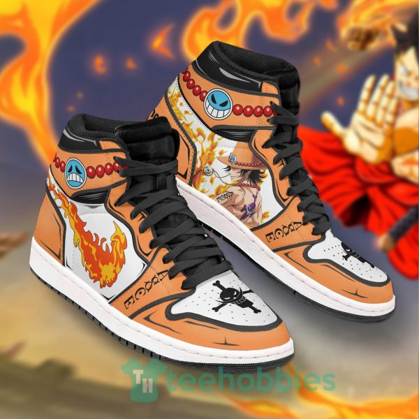 portgas d ace anime custom one piece air jordan hoghtop shoes 2 66SrP 600x600px Portgas D Ace Anime Custom One Piece Air Jordan Hoghtop Shoes