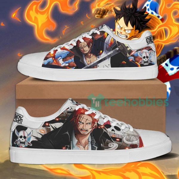 red hair shanks one piece fans custom anime skate shoes 1 LRQmf 600x600px Red Hair Shanks One Piece Fans Custom Anime Skate Shoes